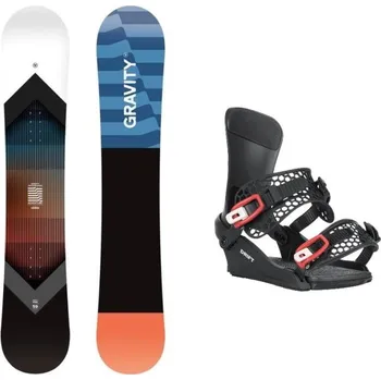 Snowboard Gravity Adventure 25/26 pánský snowboard + Gravity Drift black/red vázání 161 cm + XL (EU 46-48) + DÁREK + Doprava ZDARMA