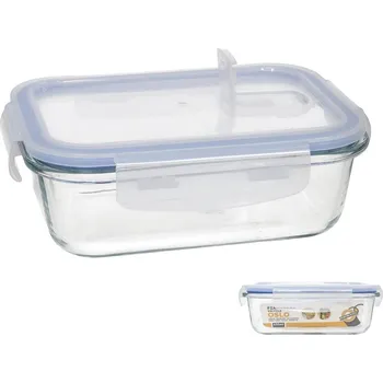 Dóza na potraviny mísa 0,635l sklo s UH víkem klik-klak