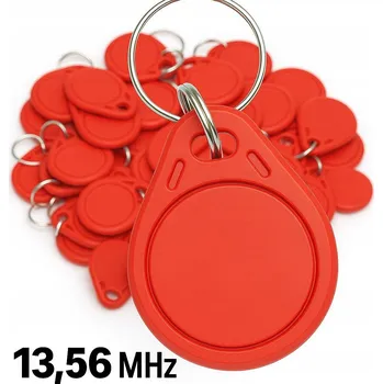 Přívěsek Na Klíče Fotopol TAG 13,56 MHz 1k Klasická červená 100 kusů