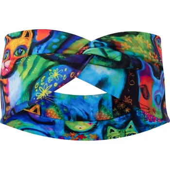 Čelenka Ebbie Bavlněná čelenka - KOČKY BAREVNÉ Velikost: M