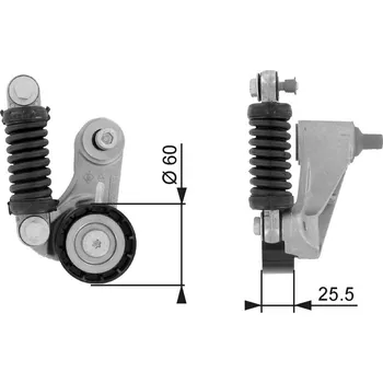 Napínák, žebrovaný klínový řemen GATES T38240