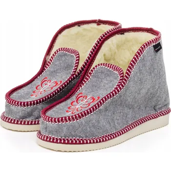 Dámská obuv Teplé Dámské Filcové Bačkory Pantofle z Přírodní Vlny 36-41 PanSzew