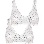 Bavlněná podprsenka bez kostic Lidka - 2 kusy 95D vícebarevná