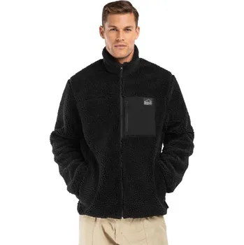 Pánská mikina SIROKO Pánská bunda Sherpa comb M ČERNÁ