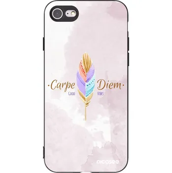 Pouzdro na mobilní telefon Picasee silikonový černý obal pro Apple iPhone 8 - Užívej dne