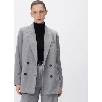 Dámské sako Reserved - Dvouřadá sako ve vzoru rybí kosti - tmavě šedá - 873GA-90M - 873GA-90M-XL