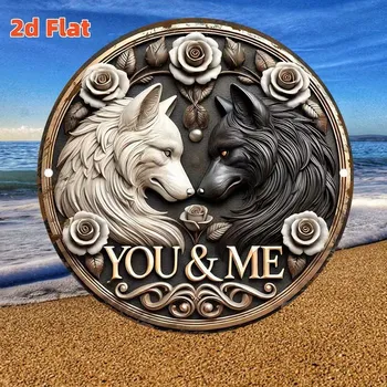 Plechová cedule BAF 2D plechová kulatá cedule Ty a já Prům. 20 cm