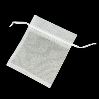 Dárková krabička Pro Háčkování Dárkový pytlík 9x11 cm organza bílá