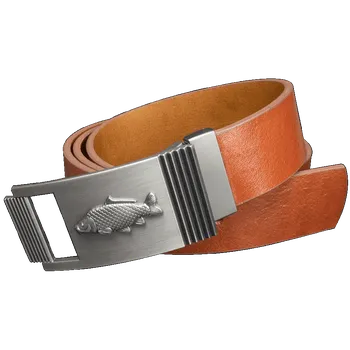 Rybářské oblečení Kožený Opasek Kapr 40 mm Vruby Hnědý - Délka 120 cm (112,5 cm - 127,5 cm)