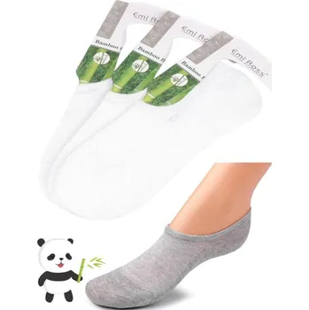 Dámské ponožky Bambusové neviditelné ponožky do tenisek bílá 3 páry