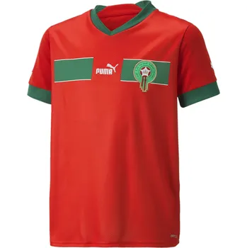 PUMA Fotbalový dres pro mládež Maroko 22/23 9 LET ZELENÁ|ČERVENÁ