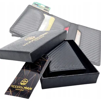 Peněženka Moderní pánská peněženka eko kůže černá - muž