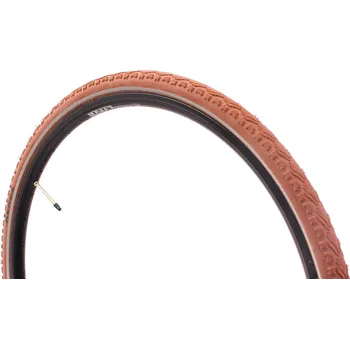 Plášť na kolo KHEBIKES Pneumatiky pro silniční kola Fixie KENDA Khan 28 palců / 700 x 38C KAŠTANOVÁ