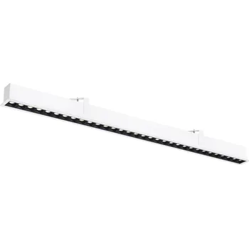 BIG WHITE (SLV) GLENOS PRO Stropní vestavné svítidlo, 1,2 m, DALI, UGR19, 4000K, 75°, IP20, bílé / černé 1010523