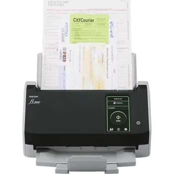 Tiskárna RICOH skener Fi-8040 A4, průchodový, 40ppm, 600dpi, LAN RJ45-1000, USB 3.2,ADF 50listů, 6000listů za den