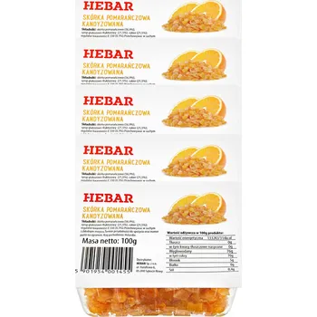 Sušená potravina POMERANČOVÁ KŮRA 100 G HEBAR