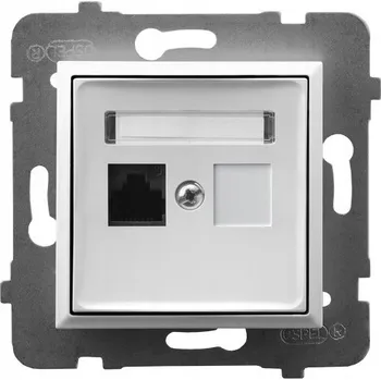 Elektrická zásuvka OSPEL Aria Jednoduchá počítačová zásuvka kat. 5e