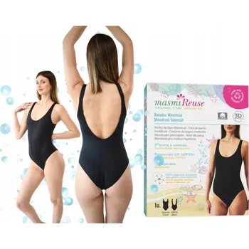 Dámské plavky Jednodílné plavky Masmi menstruační černé M UPF 50+