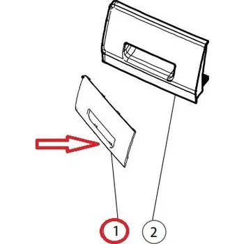 49116733 - Víko násypky pro pračku Haier - přední část