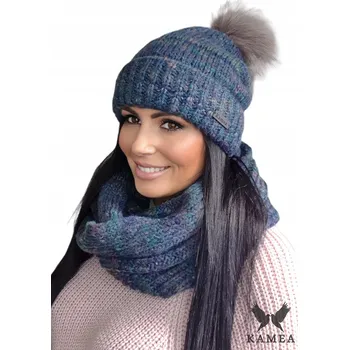 Podprsenka Kamea set čepice a nákrčník (rolák) univerzální velikost zelený