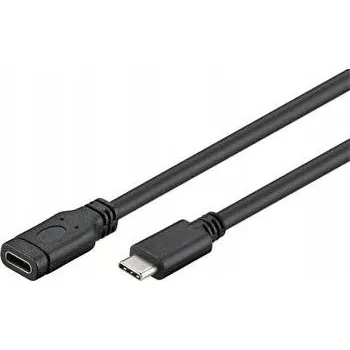 Datový kabel Prodlužovací kabel PremiumCord ku31mf2 USB-C samec - USB-C samice 2 m černý