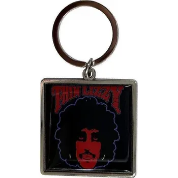 Thin Lizzy Phil & Logo Red Klíčenka