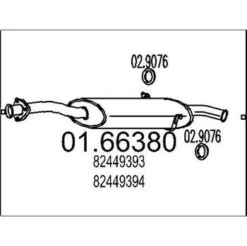 Auto-moto Zadni tlumic vyfuku MTS 01.66380
