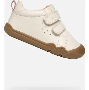 Dívčí tenisky Bílé dívčí barefoot boty Geox Steppieup GEOX bílá | hnědá 3473080