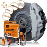 FOLIATEC dvousložková barva na brzdy, barva: šedá (circuit grey)