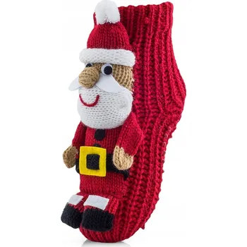 Dámské ponožky Dětské vánoční Ponožky s ABS motivem Santa Clause, vánoční dárek vel 22/26