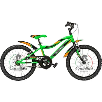 Dětské kolo CANELLINI Chlapecké kolo MTB Canellini VORTEX 20" 1 rychlost 20" ORANŽOVÁ|ZELENÁ|ČERNÁ 2025
