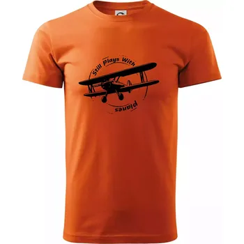 Pánské tričko Still Plays With Planes - Klasické pánské triko vyšší gramáže - 4XL ( Oranžová )