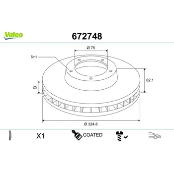 Brzdový kotouč Brzdový kotouč VALEO 672748