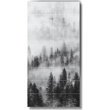 Dlažba Keramická dlaždice Ceramik Studio matná 240x120 cm černo-bílá do koupelny