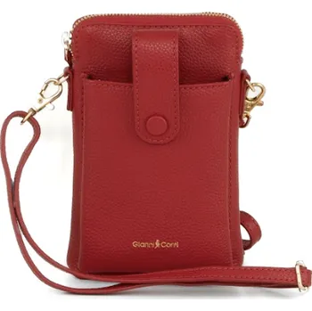 Kabelka Gianni Conti dámská kožená kabelka na telefon červená 4315305 red