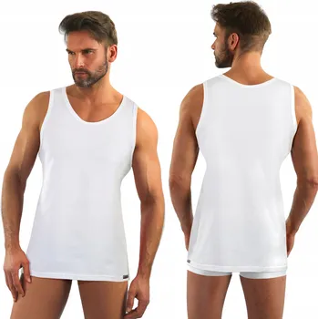 Pánské tričko Sesto Senso tílko Anaconda bílé kulatý výstřih na ramínka bílé velikost XXL