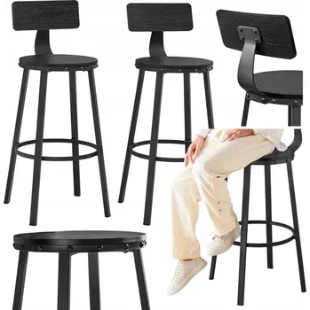 Barová židle Barová Židle Vasagle černý, odstíny hnědé 99 cm dřevotříska