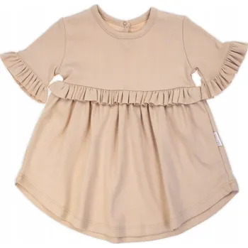 Dámské šaty Šaty s krátkým rukávem béžové Nicol, vel. 74