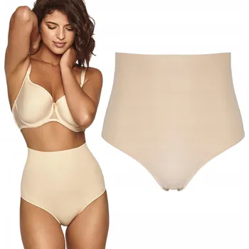 Kalhotky -M- Jiřina béžové kalhotky modelujące vysoké bezešvé