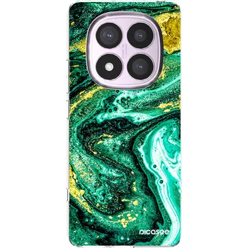 Pouzdro na mobilní telefon Picasee silikonový průhledný obal pro Xiaomi Redmi Note 14 Pro 5G - Green Gold