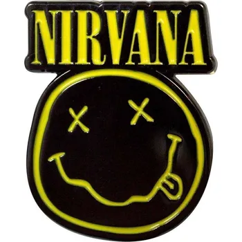 Pánské ponožky Nirvana Logo & Happy Face Cut-Out Odznak 35 mm