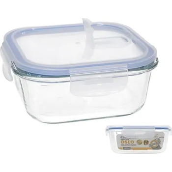 Dóza na potraviny mísa 1,2l sklo s UH víkem klik-klak
