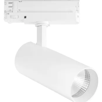 Bodové svítidlo FANEUROPE Třífázový lištový LED reflektor JET 30DA bílá, 30 W, 3000-4000 K, 70 x 170 mm DALI - FANEUROPE FAN LED-JET-W-30DA
