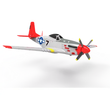 RC model letadla Volantex – RC letadlo Mustang P51D 750mm - RTF - bílá