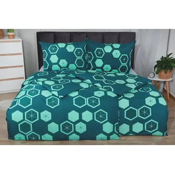 Povlečení Povlečení mikrosatén 4dílné VINKA tyrkysové