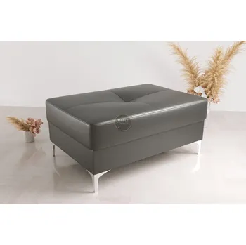 Taburet Taburet ORION TOSCANIA 100x55 cm přírodní kůže - Šedá kůže