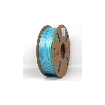 Filament GEMBIRD Tisková struna (filament) PLA, 1,75mm, 1kg, silk rainbow, modrá/zelená (3DP-PLA-SK-01-BG)
