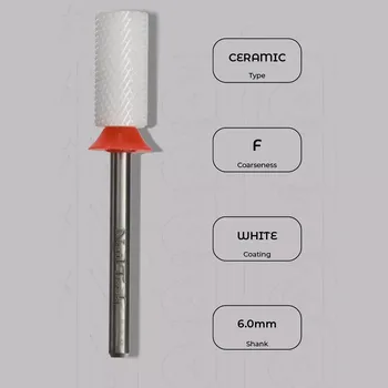 Bruska na nehty Keramická fréza malý válec - jemná zrnitost
