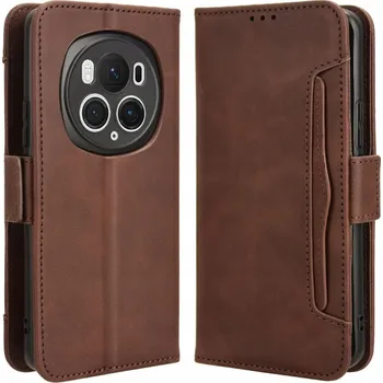 Pouzdro na mobilní telefon Flipové pouzdro Erbord pro Honor Magic6 Pro hnědé