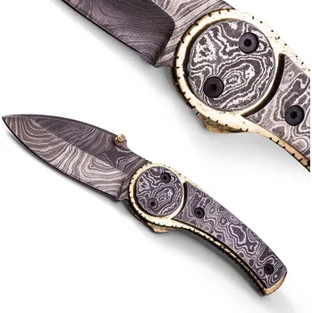 kapesní nůž PAK Damaškový zavírací nůž "STEAMPUNK"